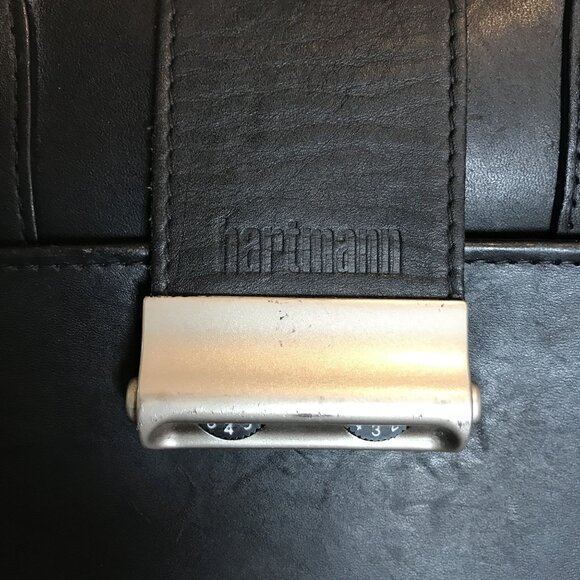 Hartmann Briefcase Classic Black Leather Executive Professional Document Bag 18" - Picture 12 of 14